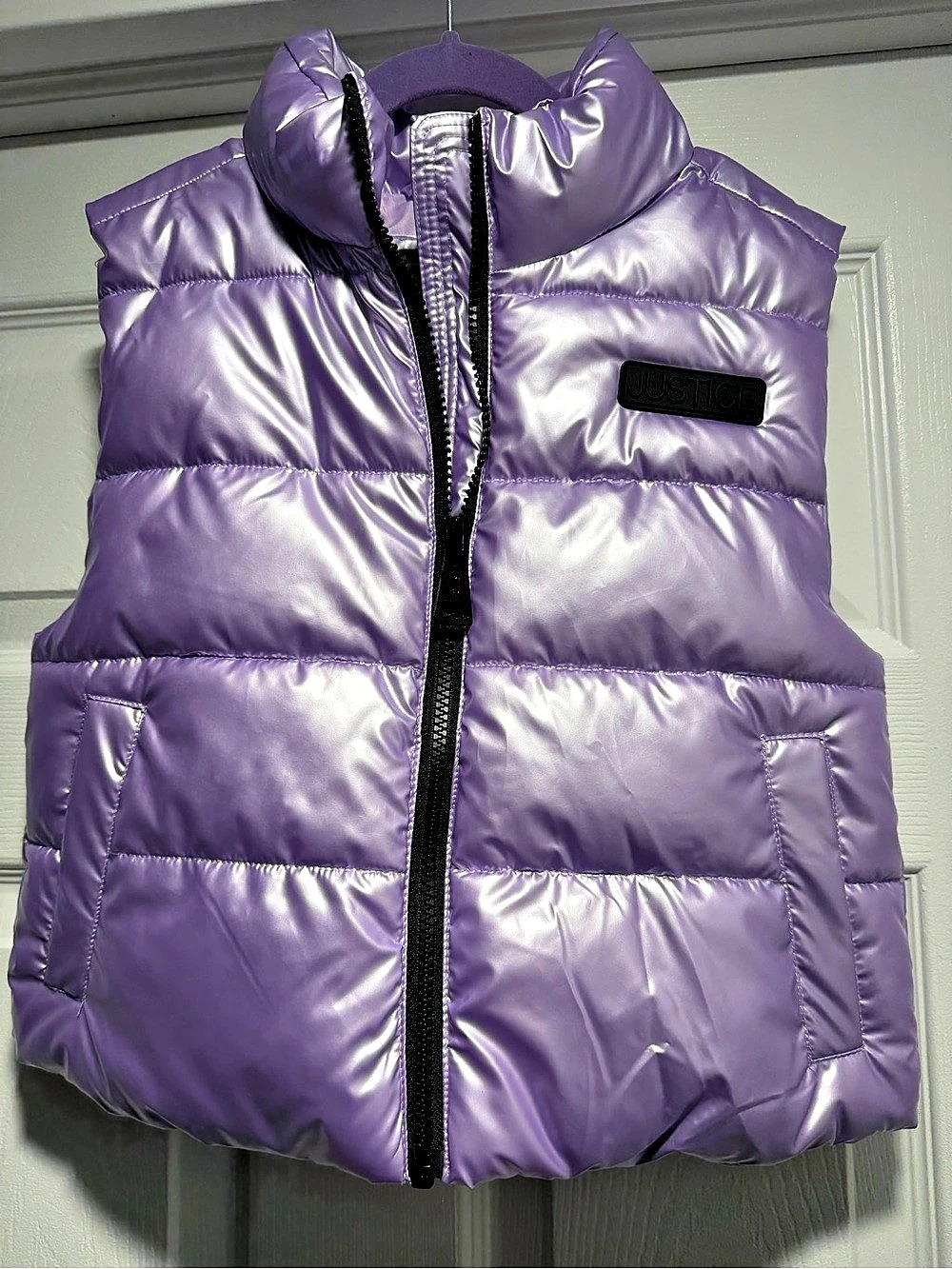 Justice Girls Puffer Vest in Purple Size XS NWT